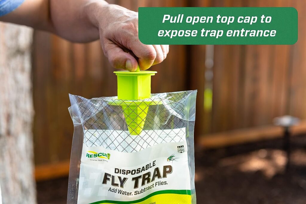 RESCUE! Outdoor Disposable Fly Trap, Green, 2 Pack