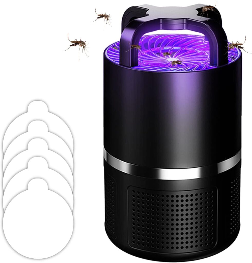 Bug Zapper, Indoor Insect Trap with UV Light, Strong Sunction and Sticky Boards Fruit Fly Traps for Fruit Flies, Mosquito, Gants in Kitchen  Home