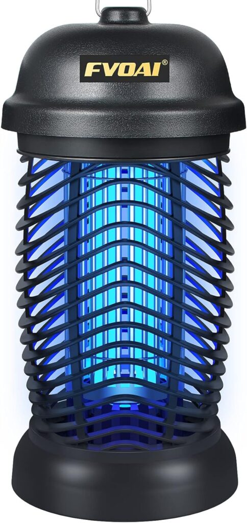 FVOAI Bug Zapper Outdoor, Electronic Mosquito Zapper Fly Zapper for Outdoor and Indoor (Black)