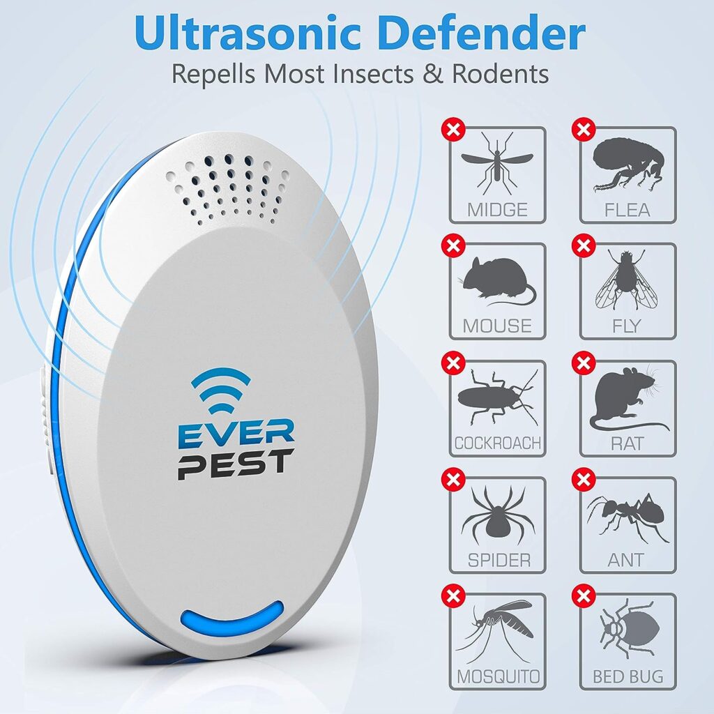 Ultrasonic Pest Repellent Control 2023 (2-Pack), Plug in Home, Flea, Rats, Roaches, Cockroaches, Fruit Fly, Rodent, Insect, Indoor and Outdoor Repeller, Get Rid of Mosquito, Ants